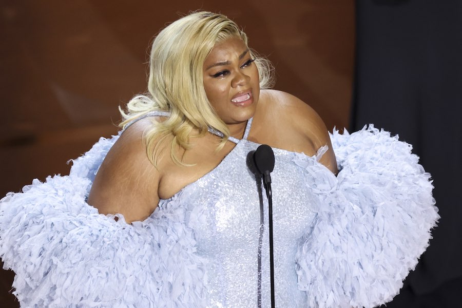 Da'Vine Joy Randolph during her Oscars speech on Sunday