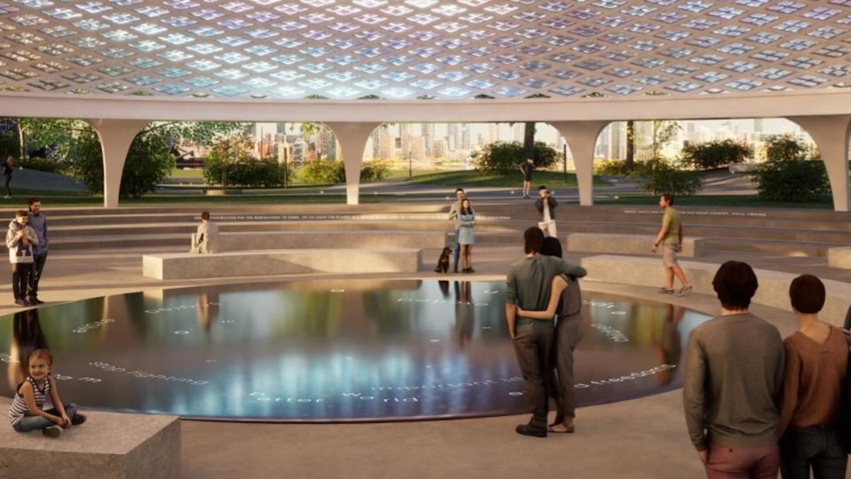 a rendering of one of the monuments proposed by Ed Rendell for 2026 in Philadelphia