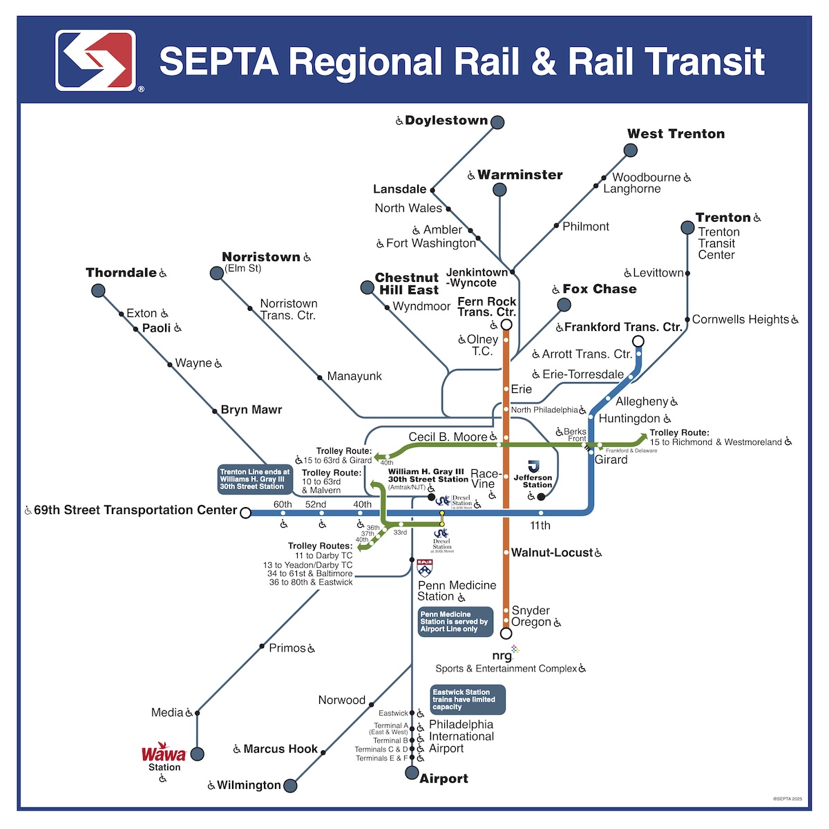 Yes, you'll be able to get free SEPTA rides for the Eagles Super Bowl parade, but not all stations will be open, as this map shows.