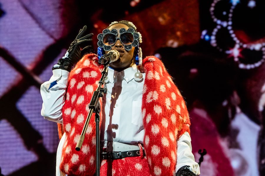 Lauryn Hill performing at Wells Fargo Center in Philadelphia