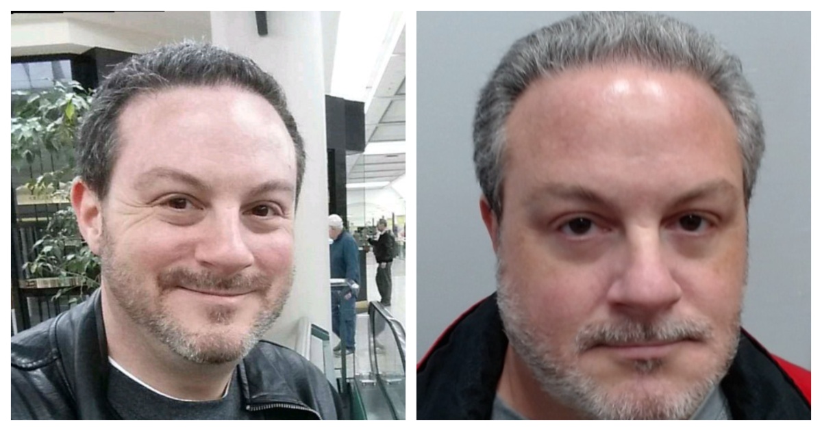 Left: Philadelphia writer and journalist Michael Hochman in a provided photo. Right: Michael Hochman in his most recent Pennsylvania Megan's Law registry photo.