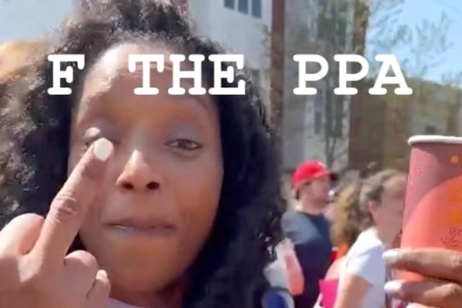 a still from a live snacktime performance of their "fuck the ppa" anthem
