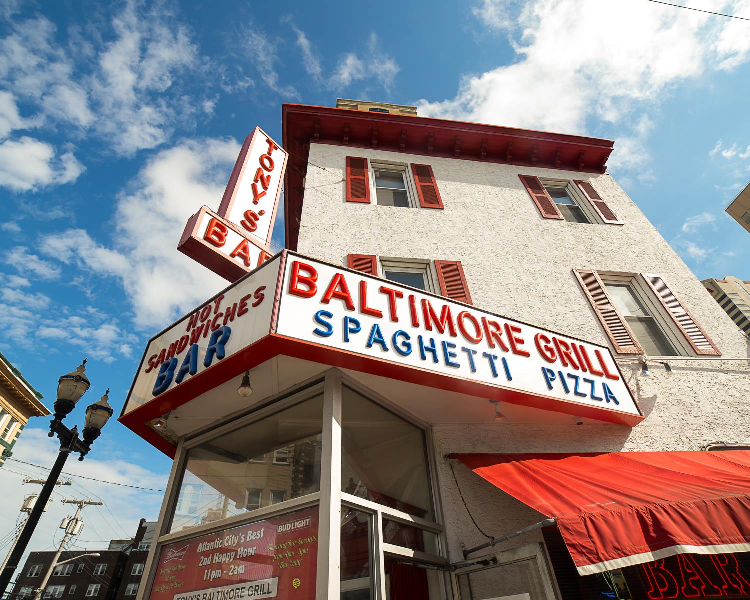 The exterior of Tony's Baltimore Grill in Atlantic City
