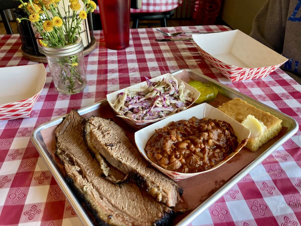 The new smoked brisket platter at the just-reopened Wilson's Secret Sauce barbecue restaurant in Upper Darby, which may or may not have just been visited by Gordon Ramsay for Kitchen Nightmares